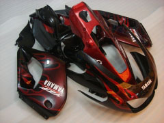 Flame - rojo Negro Fairings and Bodywork For 1997-2007  YZF1000R #LF7917