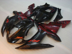 Flame - Vermelho Preto Fairings and Bodywork For 2002-2003 YZF-R1 #LF7035