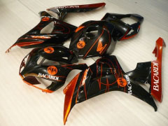 BACARDI - オレンジ 黒 フェアリングとボディワーク 2006-2007 CBR1000RR #LF7280