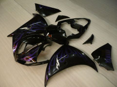 Flame - Púrpura Negro Fairings and Bodywork For 2009-2011 YZF-R1 #LF6941