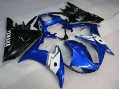 工場スタイル - 青い 黒 フェアリングとボディワーク 2005 YZF-R6 #LF3484