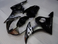 Factory Style - Black Grey Fairings and Bodywork For 2003-2004 YZF-R6 #LF3537