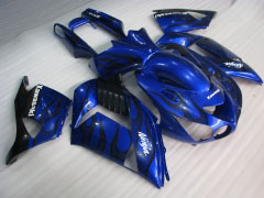 Flame - Azul Preto Fairings and Bodywork For 2006-2011 NINJA ZX-14R #LF5854