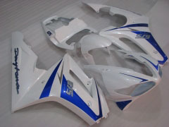 Style d'usine - Bleu blanc Carénages et carrosserie pour 2009-2012 Daytona 675 #LF3052