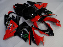 Monster - rojo Negro Fairings and Bodywork For 2004-2005 Ninja ZX-10R #LF3271