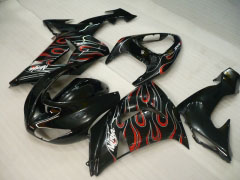 Flame - Blanco Negro Fairings and Bodywork For 2006-2007 NINJA ZX-10R #LF6258