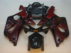 Flame - Vermelho Preto Fairings and Bodywork For 2001-2003 GSX-R600 #LF6783