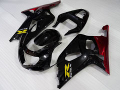 Estilo de fábrica - rojo Negro Fairings and Bodywork For 2000-2002 GSX-R1000 #LF4146