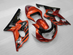 Estilo de fábrica - naranja Negro Fairings and Bodywork For 2000-2002 GSX-R1000 #LF4138