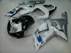 Estilo de fábrica - Blanco Negro Plata Fairings and Bodywork For 2000-2002 GSX-R1000 #LF4153