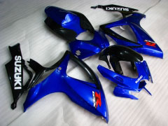 工場スタイル - 青い 黒 フェアリングとボディワーク 2006-2007 GSX-R750 #LF6512