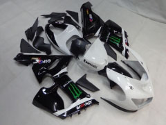 Monster - White Black Fairings and Bodywork For 2005-2006 NINJA ZX-6R #LF5978