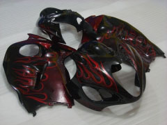 Flame - rot Schwarz Verkleidungen und Karosserien für 1999-2007 Hayabusa #LF5261