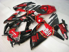 Lucky Strike - rouge Noir Carénages et carrosserie pour 2008-2010 GSX-R600 #LF3956