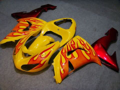 Flame - 赤 黄 フェアリングとボディワーク 2006-2007 NINJA ZX-10R #LF6262