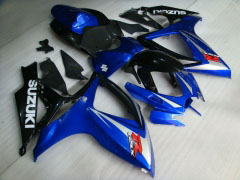 工場スタイル - 青い 黒 フェアリングとボディワーク 2006-2007 GSX-R750 #LF6500