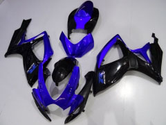工場スタイル - 青い 黒 フェアリングとボディワーク 2006-2007 GSX-R600 #LF4029