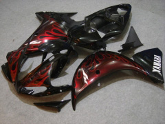 Flame - rojo Negro Fairings and Bodywork For 2009-2011 YZF-R1 #LF6940