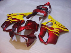 Flame - 赤 黄 フェアリングとボディワーク 2001-2003 CBR600F4i #LF7667
