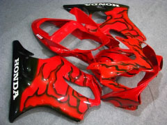 Flame - 赤 黒 フェアリングとボディワーク 2001-2003 CBR600F4i #LF7670