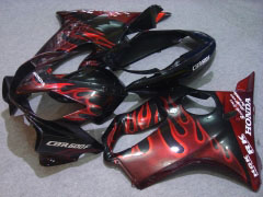 Flame - rojo Negro Fairings and Bodywork For 2004-2007 CBR600F4i #LF7622