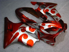 Flame - 赤 白い フェアリングとボディワーク 2004-2007 CBR600F4i #LF7620