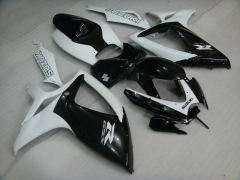 工場スタイル - 白い 黒 フェアリングとボディワーク 2006-2007 GSX-R750 #LF6497