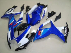 工場スタイル - 青い 白い フェアリングとボディワーク 2006-2007 GSX-R750 #LF6508