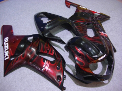 Flame - rouge Noir Carénages et carrosserie pour 2001-2003 GSX-R600 #LF6790