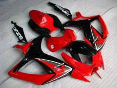 工場スタイル - 赤 黒 フェアリングとボディワーク 2006-2007 GSX-R750 #LF6513