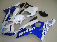 DUNLOP, Jordan, MOTUL - Bleu blanc Carénages et carrosserie pour 2004-2005 GSX-R600 #LF6643