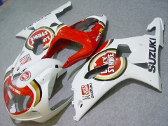 Lucky Strike - rouge blanc Carénages et carrosserie pour 2001-2003 GSX-R600 #LF6778