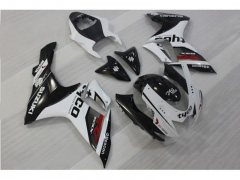 工場スタイル - 白い 黒 フェアリングとボディワーク 2011-2021 GSX-R600 #LF6173