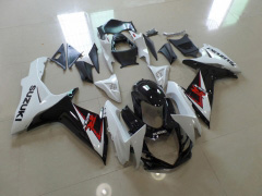 工場スタイル - 白い 黒 フェアリングとボディワーク 2011-2021 GSX-R600 #LF4739