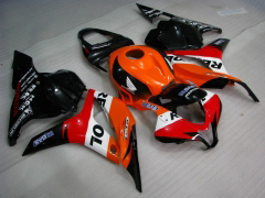 Repsol - オレンジ 黒 フェアリングとボディワーク 2009-2012 CBR600RR #LF7368