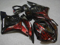 Flame - rojo Negro Fairings and Bodywork For 2009-2012 CBR600RR #LF7383