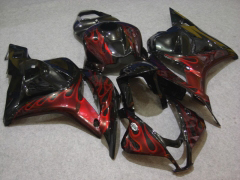 Flame - rojo Negro Fairings and Bodywork For 2009-2012 CBR600RR #LF7384