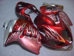 Flame - 赤 白い フェアリングとボディワーク 1999-2007 Hayabusa #LF5266