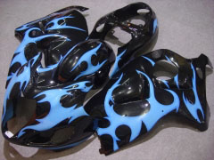Flame - Bleu Noir Carénages et carrosserie pour 1999-2007 Hayabusa #LF5272