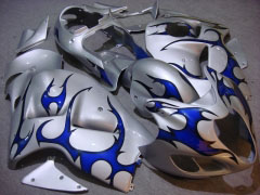 Flame - 青い 銀 フェアリングとボディワーク 1999-2007 Hayabusa #LF5264